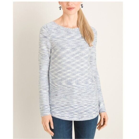 Chico's Spacedye Bateau-Neck Pullover Sweater - 2/L - Picture 1 of 6